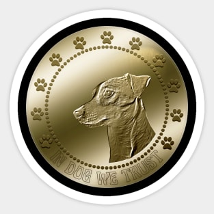 Funny Jack Russell Terrier Crypto Currency Coin Sticker